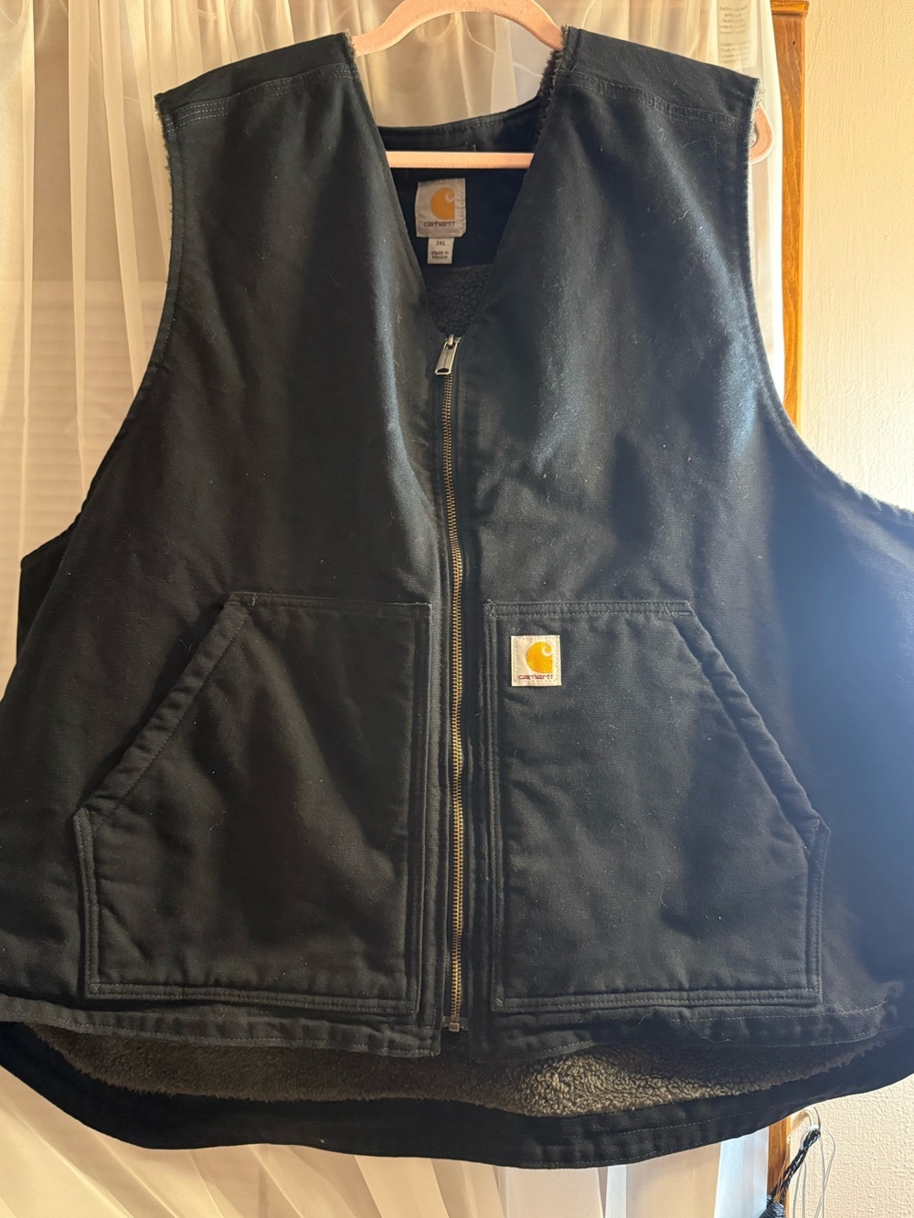 Carhartt Black Men's Work Vest with Logo Patch
